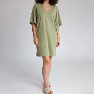 Beaumont Organic Sasha Organic Cotton Dress In Sage